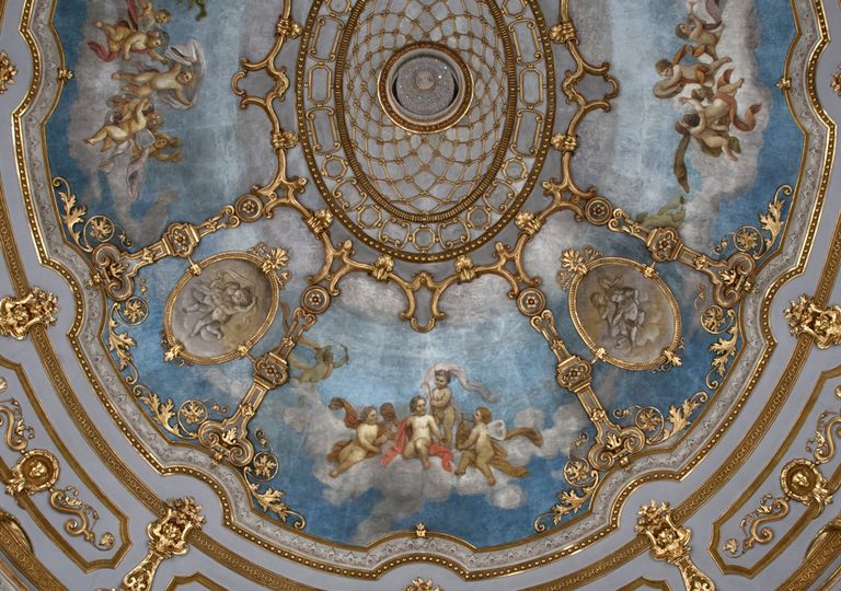 Piacenza, Teatro Municipale, particolare del velario (foto Andrea Scardova, IBC) 2016